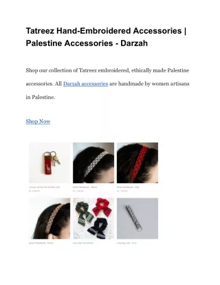 Tatreez Hand-Embroidered Accessories _ Palestine Accessories - Darzah (1)