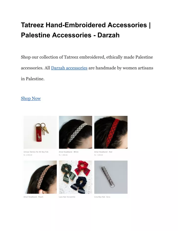 tatreez hand embroidered accessories palestine