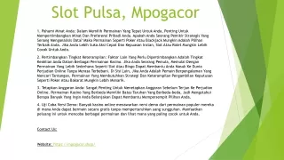 slot pulsa mpogacor