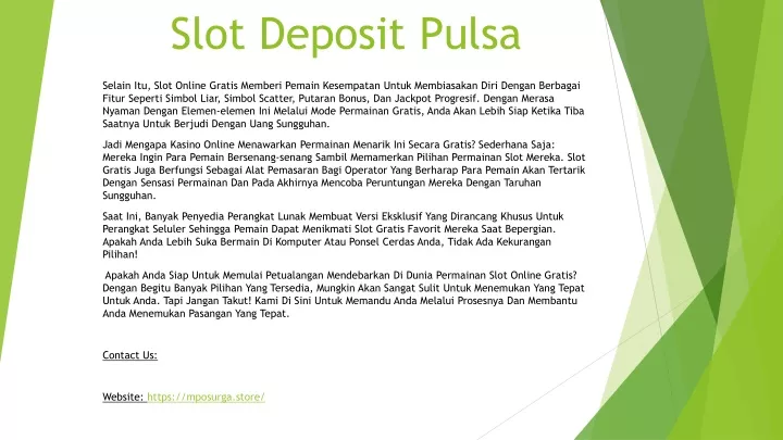 slot deposit pulsa