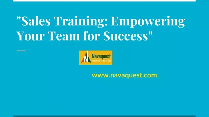 sales training empowering your team for success