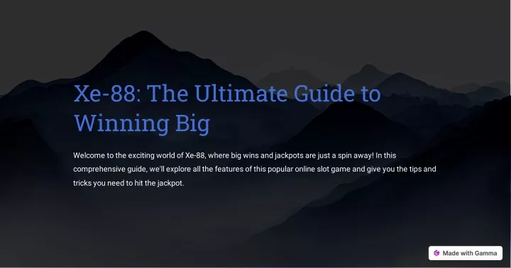 xe 88 the ultimate guide to winning big