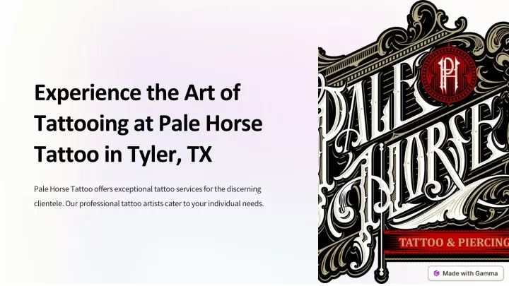 experience the art of tattooing at pale horse