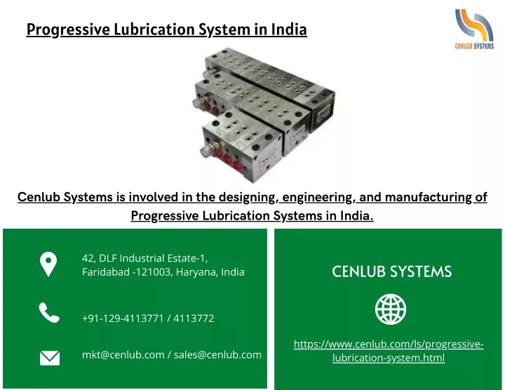 progressive lubrication system in india