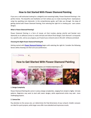 How to Get Started with Flower Diamond Painting