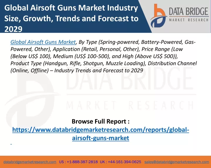 global airsoft guns market industry size growth