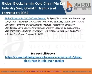 global blockchain in cold chain market industry