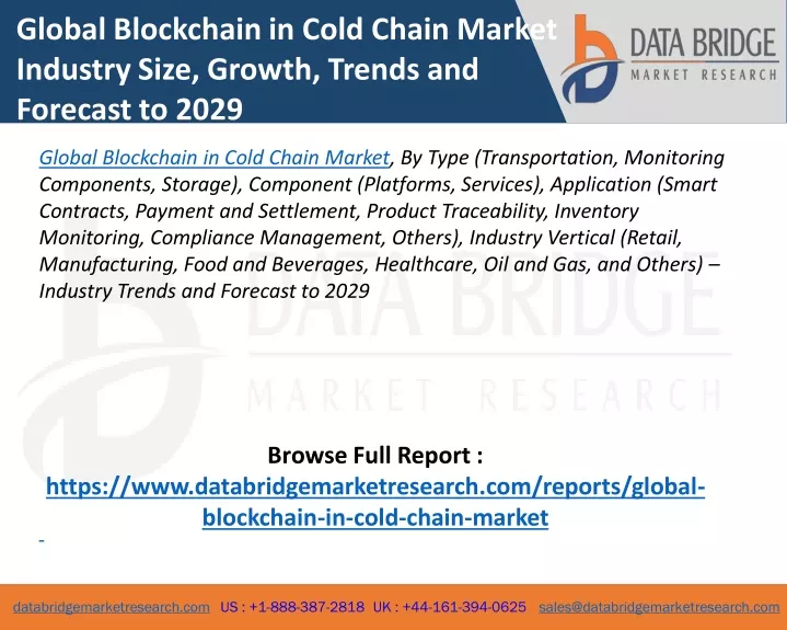global blockchain in cold chain market industry