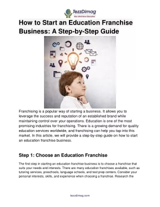 How to Start an Education Franchise Business_ A Step-by-Step Guide