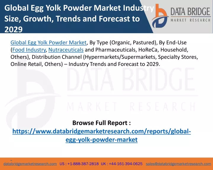 global egg yolk powder market industry size