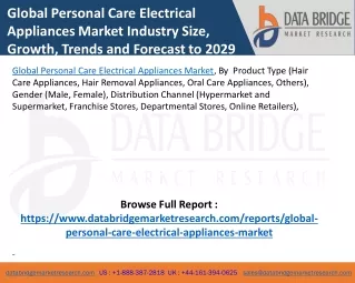 Global Personal Care Electrical Appliances Market