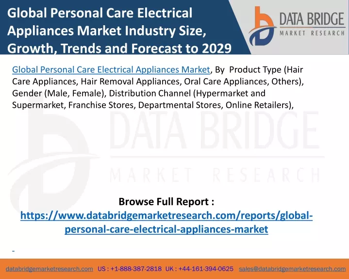 global personal care electrical appliances market