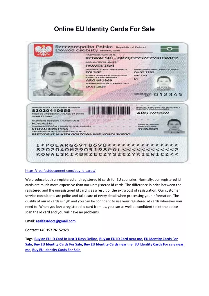 online eu identity cards for sale