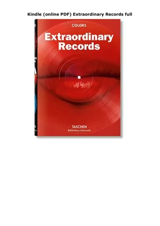 Kindle (online PDF) Extraordinary Records full