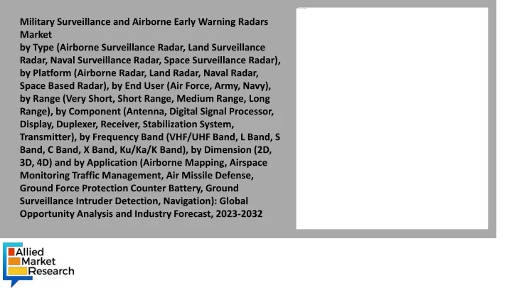 military surveillance and airborne early warning
