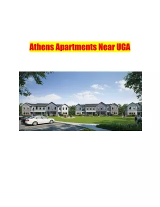 Athens Apartments Near UGA