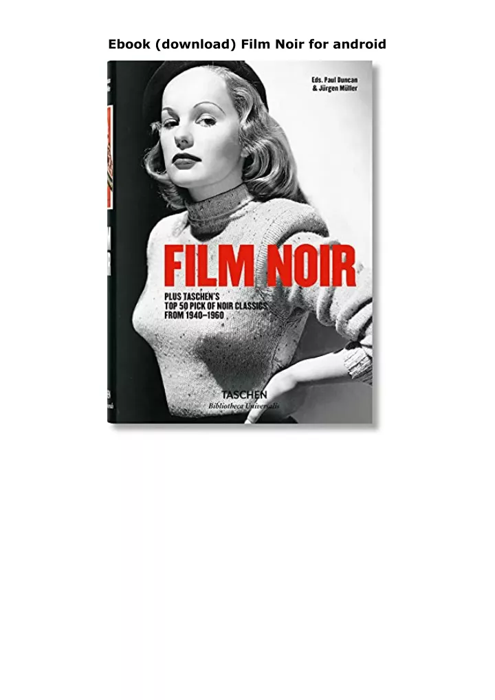 ebook download film noir for android
