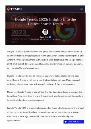 Google Trends 2023: Insights into the Hottest Search Topics