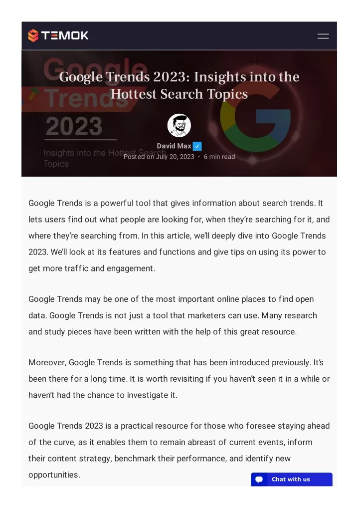 google trends 2023 insights into the hottest