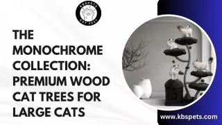 The Monochrome Collection Premium Wood Cat Trees for Large Cats