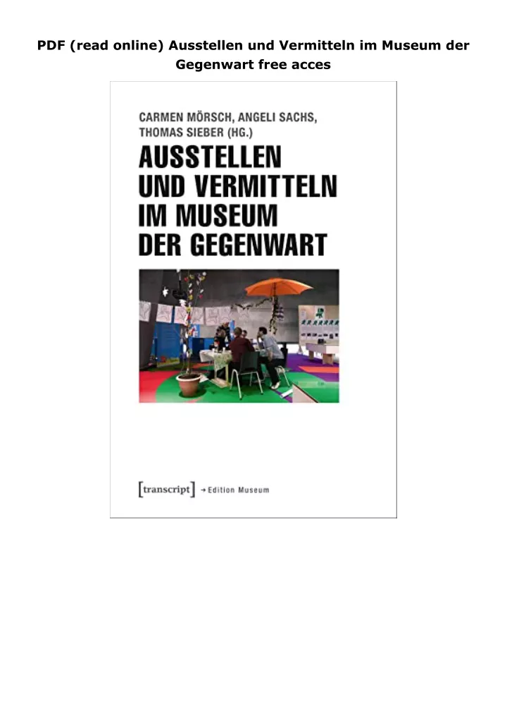 pdf read online ausstellen und vermitteln