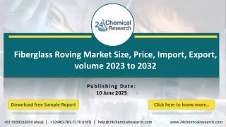 Fiberglass Roving Market Size, Price, Import, Export, volume 2023 to 2032