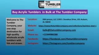 Buy acrylic tumblers in bulk at The Tumbler Company
