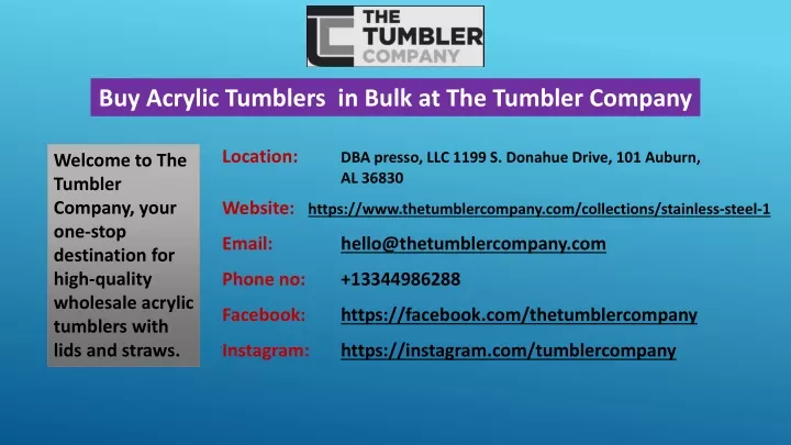 buy acrylic t umblers in bulk at the tumbler