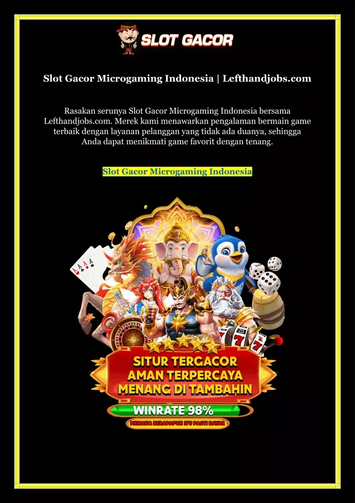 slot gacor microgaming indonesia lefthandjobs com