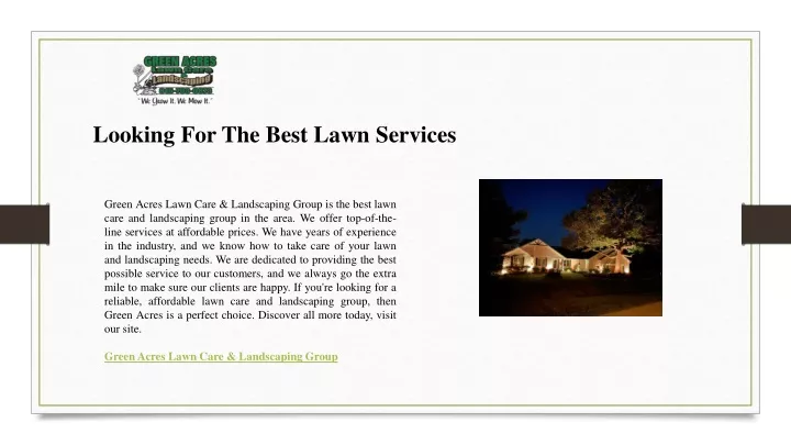 looking for the best lawn services