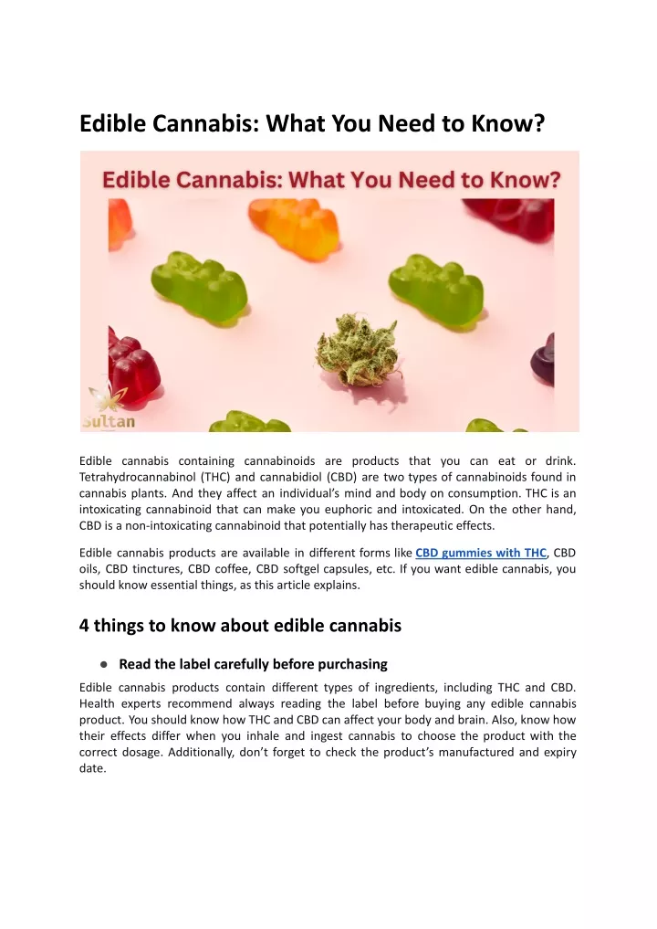 edible cannabis what you need to know