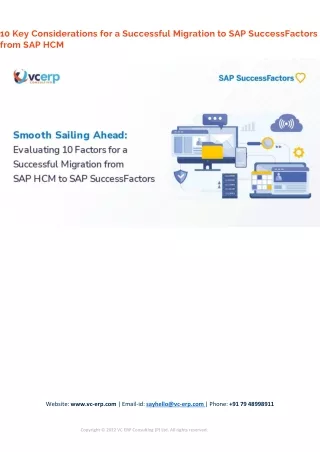 10 Key Considerations for a Successful Migration to SAP SuccessFactors from SAP
