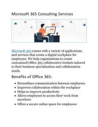 microsoft 365 consulting services