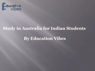 Study in Australia for Indian Students