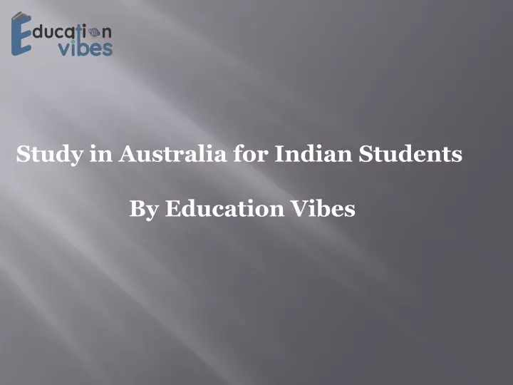 study in australia for indian students