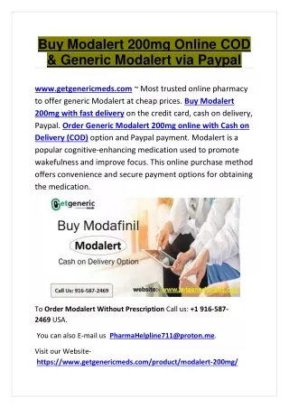 buy modalert 200mg online cod generic modalert