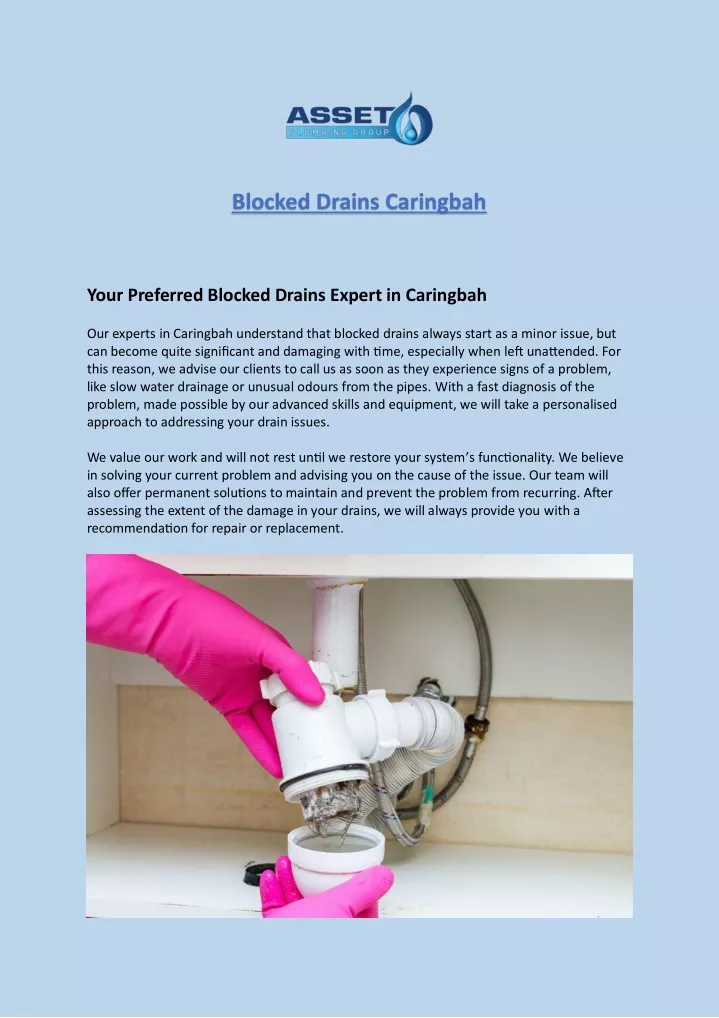 blocked drains caringbah