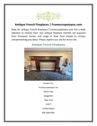 Antique French Fireplaces  Fromeuropetoyou.com