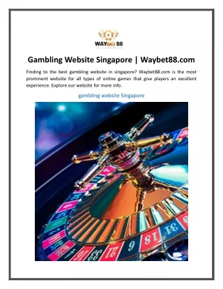 gambling website singapore waybet88 com