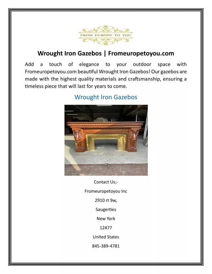 wrought iron gazebos fromeuropetoyou com