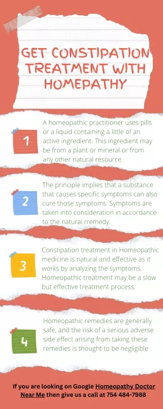 get constipation treatment with homepathy
