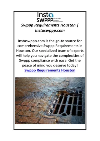 swppp requirements houston instaswppp com