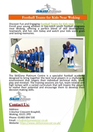 Football Teams for Kids Near Woking