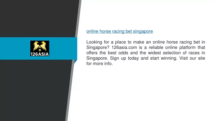 online horse racing bet singapore looking