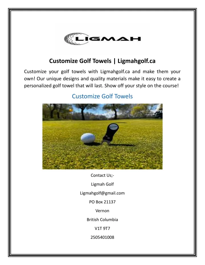 customize golf towels ligmahgolf ca