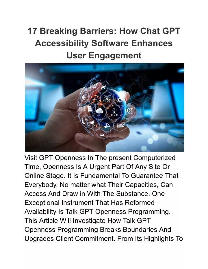 17 breaking barriers how chat gpt accessibility