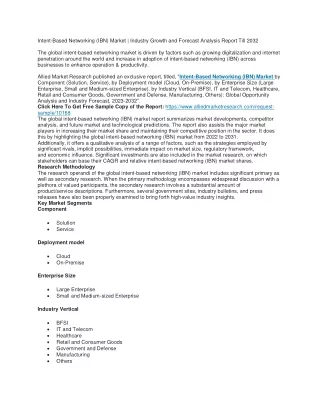 intent based networking ibn market industry