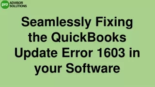 seamlessly fixing the quickbooks update error