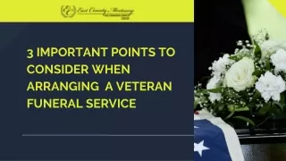 3 Important Points To Consider When Arranging a Veteran Funeral Service