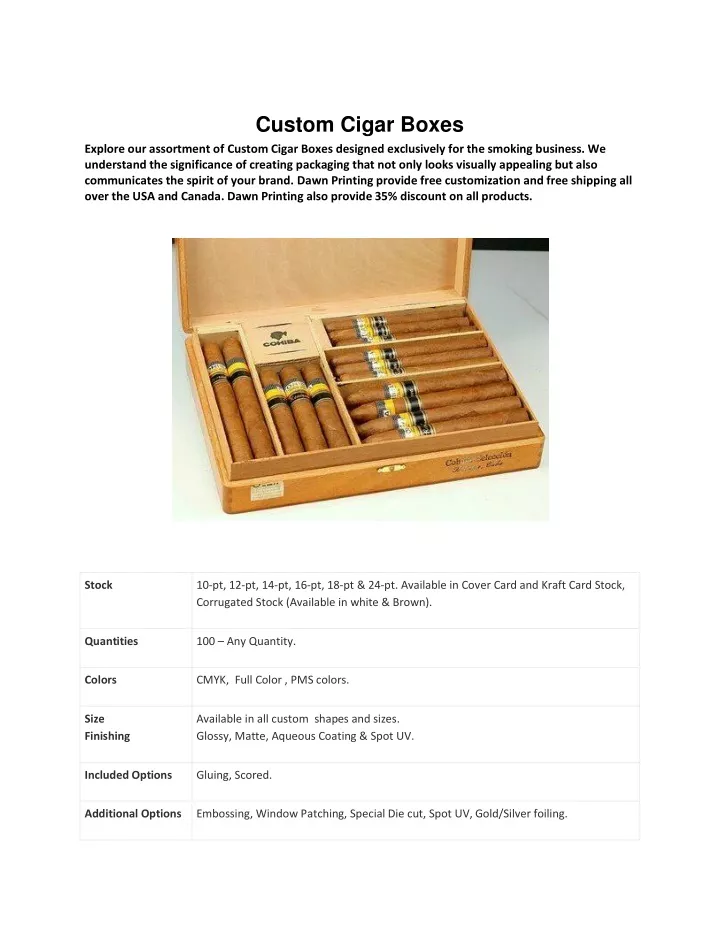 custom cigar boxes